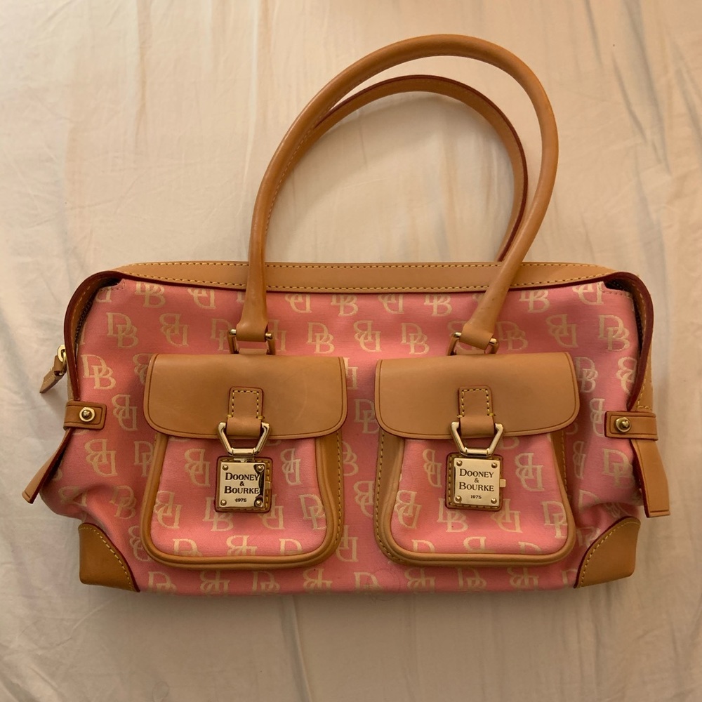 Dooney & Bourke Pink Double Pocket Purse